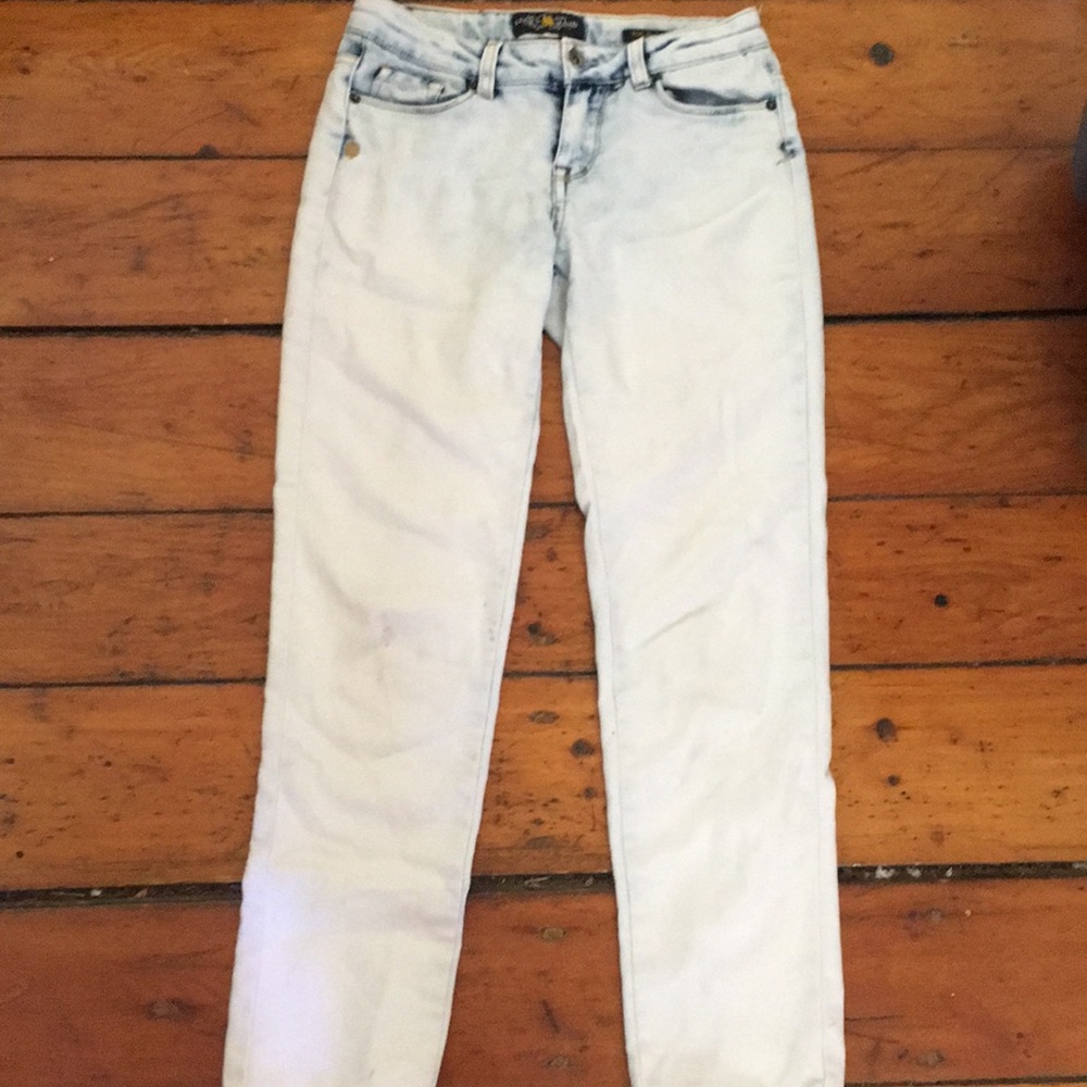 Girls acid wash jeans